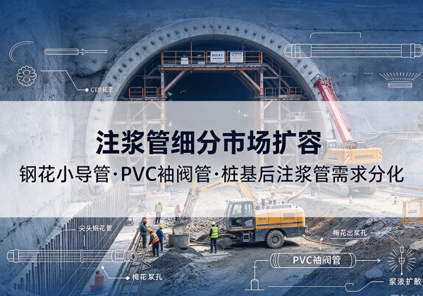 共青城注浆管细分市场扩容，隧道钢花小导管、PVC 袖阀管、桩基后注浆管需求分化